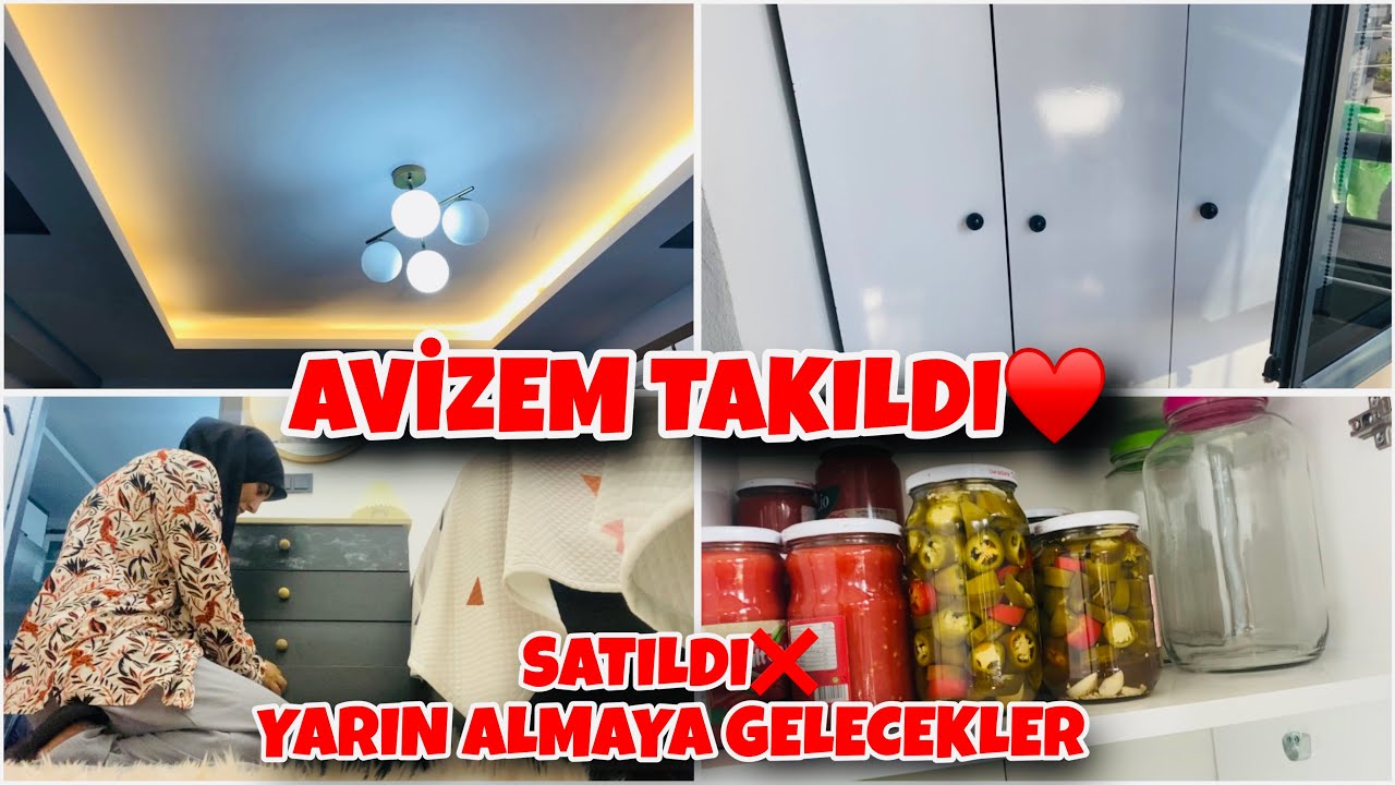 SATILDI❌YARIN ALMAYA GELİYORLAR-AVİZEM TAKILDI-DOLAPLARIN KULPLARINI DEĞİŞTİRDİM