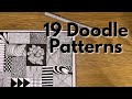 Watch me drawing zentangle 19 patterns | Doodle Drawing Tutorial