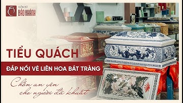 [Gốm Sứ Bát Tràng] Bộ Quách Tiểu Mái Vòm Khắc Nổi Liên Hoa - Gốm Sứ Bảo Khánh