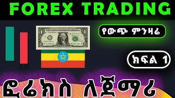 ፎሬክስ ትሬዲንግ ለ ጀማሪዎች በአማርኛ - Forex Trading Tutorial for beginners in amharic ( Part 1 ) | Ethiopia.