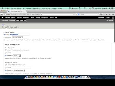 Corporate X 3 Drupal Theme - Setup the Contact form Mail Address