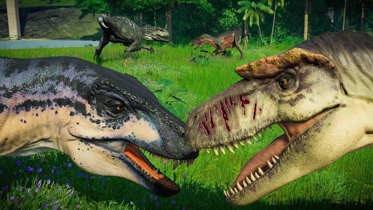Jurassic World Evolution Battle Royale, Acrocanthosaurus, Albertosaurus, Al...