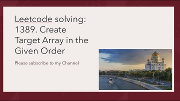 Leetcode solving: 1389. Create Target Array in the Given Order