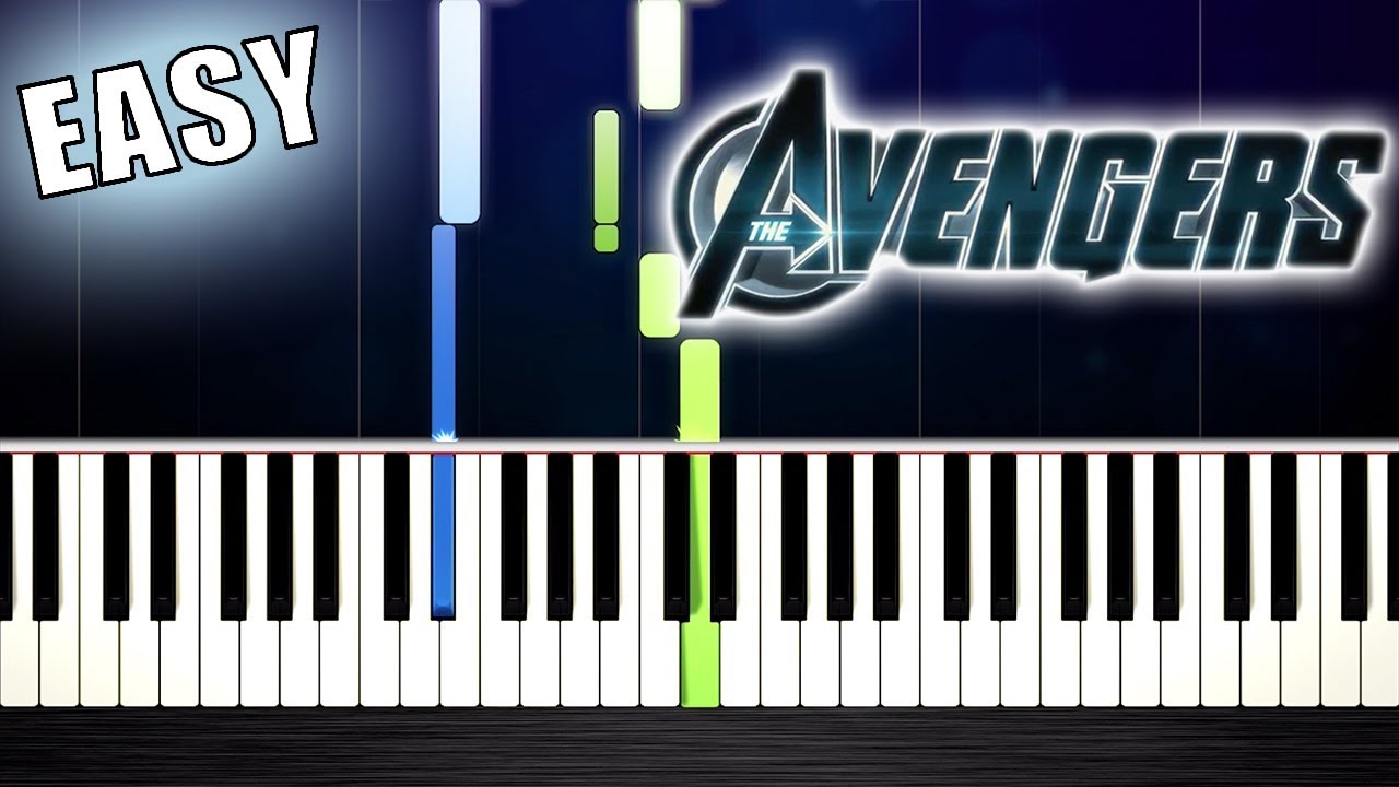 The Avengers   Theme Song   EASY Piano Tutorial by PlutaX