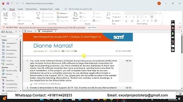 New Perspectives Access 2019 | Module 12: SAM Project 1a Global Human Resources Consultants