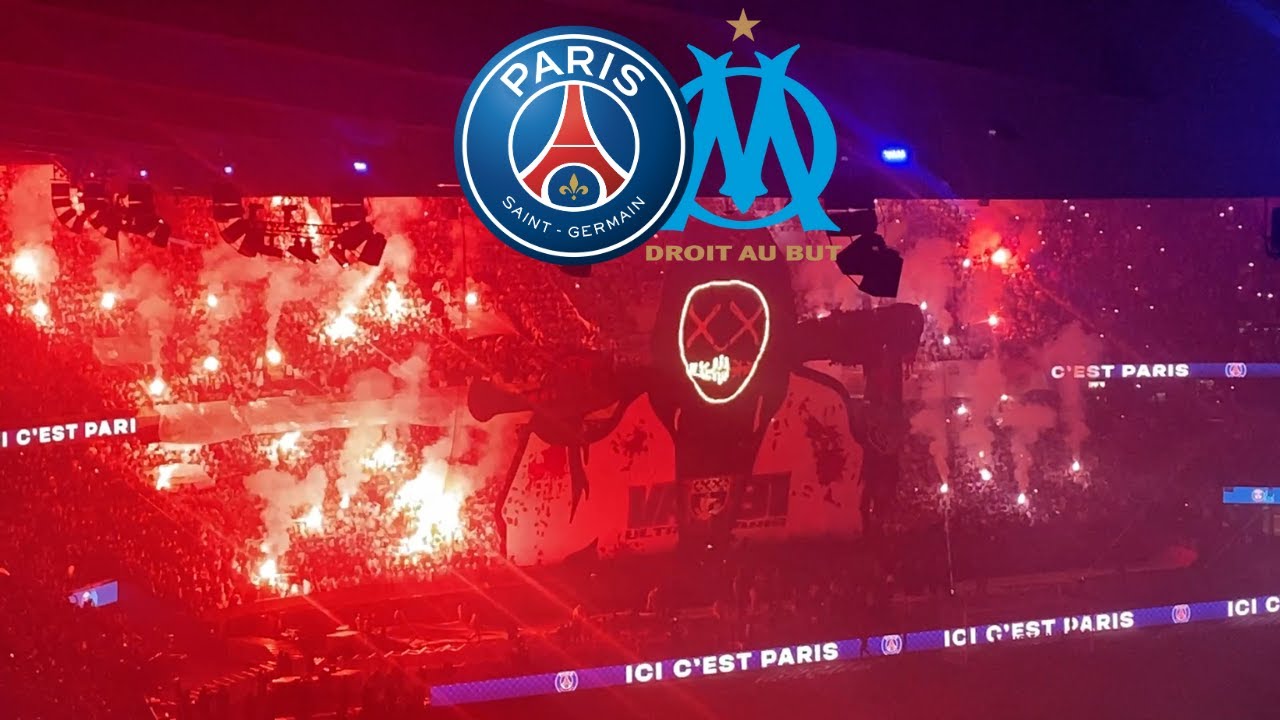 AMBIANCE PARIS - MARSEILLE (PSG-OM) (5-0) - LE PSG GIFLE L'OM D'UNE MANITA ET REPREND LA 1ERE PLACE