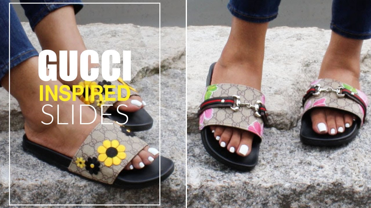 gucci inspired flip flops