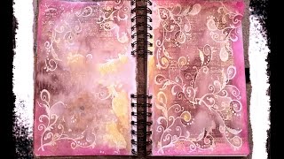 Embossed Art Journal Page Background Tutorial
