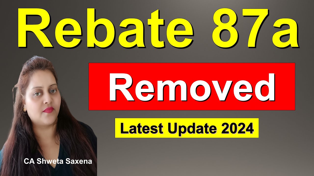 Sec 87a rebate New tax regime AY 2425 Rebate on Short term gain fy 2324 Rebate on Special
