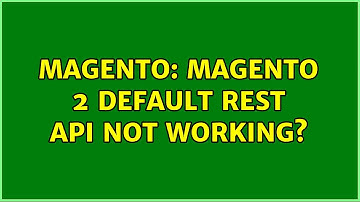Magento: Magento 2 default Rest API not working?