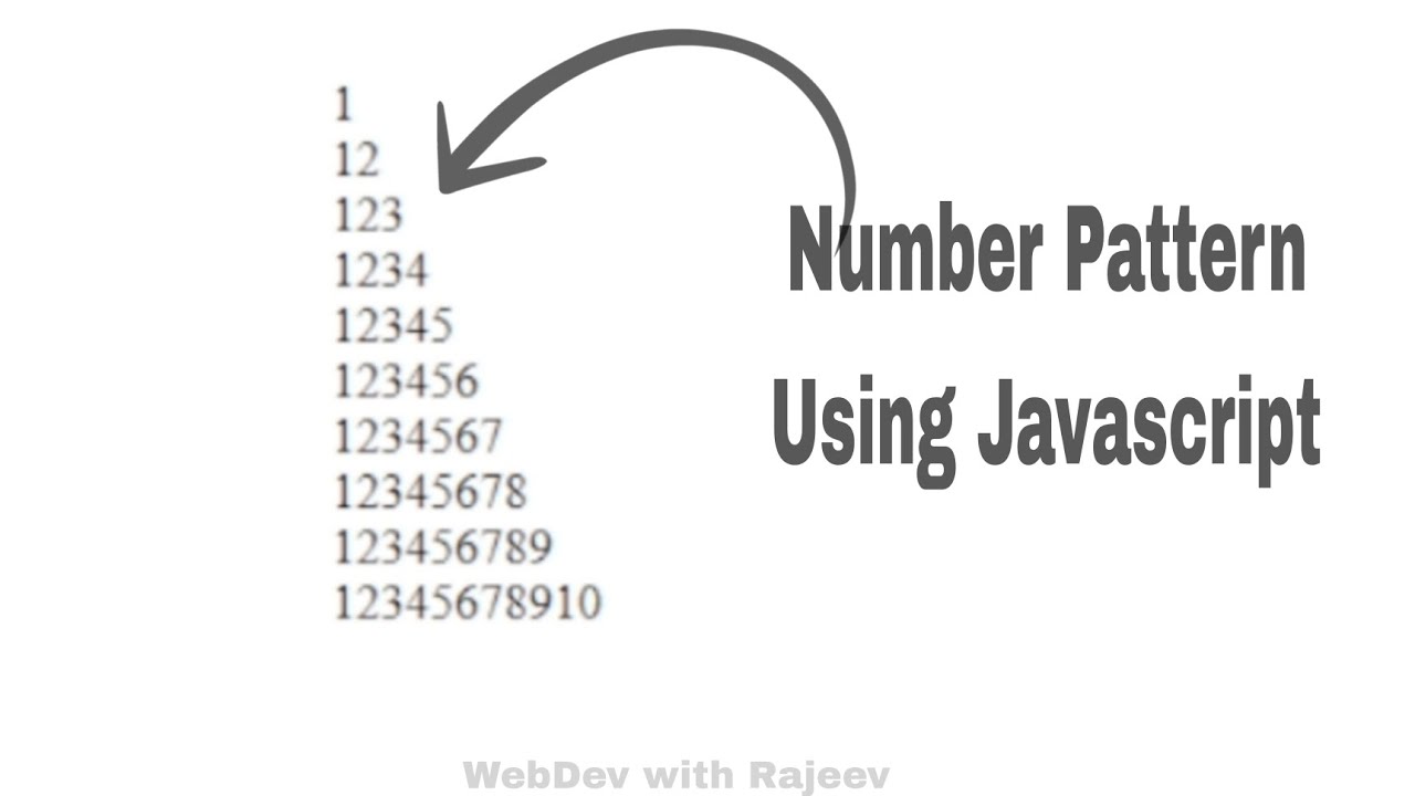 Number Pattern in javascript | Javascript Interview Question | WebDev with Rajeev 