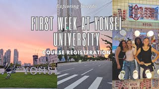 First week of university at Yonsei UIC | course registeration | first days in Korea