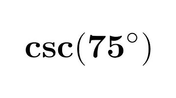 csc75 | cosec75 | csc(75) | cosec(75) | cosecant of 75 degree