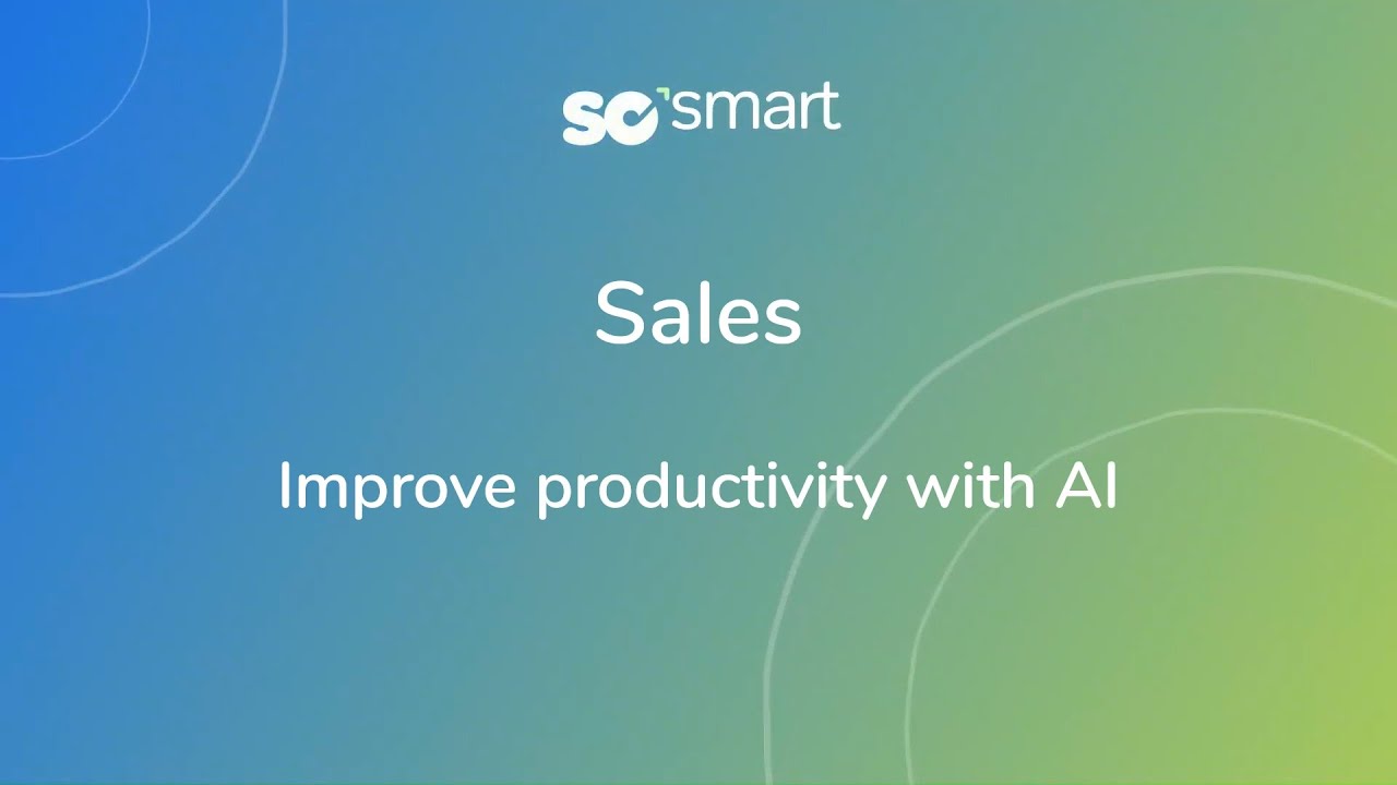 Sales: how to improve productivity with AI - YouTube
