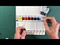 Setting up a watercolour palette