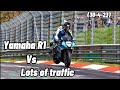 Yamaha r1 vs lots of traffic on the nordschleife 30423