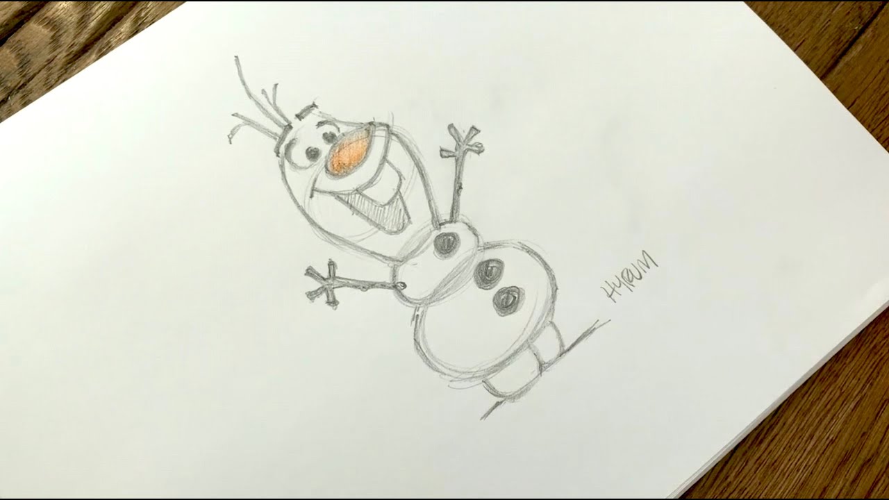 olaf frozen outline