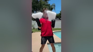 Filling entire POOL with Dry Ice❄️😳