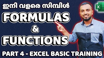 Basic Excel Formulas and Functions | Part 4 | Excel Basic Tutorial Malayalam | Jouher Techshar