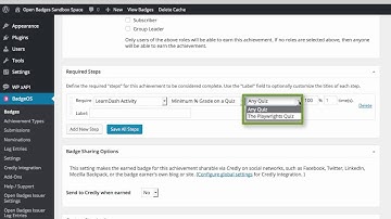 Required Step: Completing a Quiz - Open Badges UBC