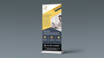 How To Design Professional Roll Up Banner | Photoshop Tutorial