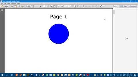 Creating multi page pdfs