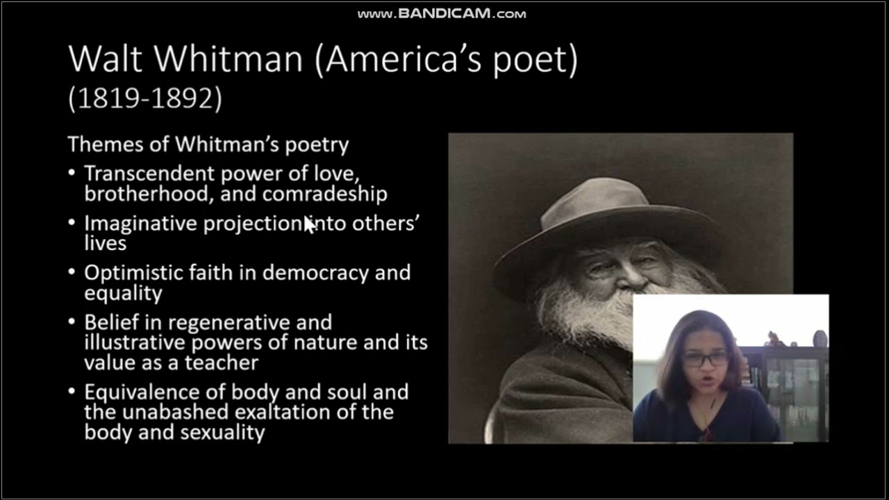 Poetry: Walt Whitman ('A noiseless patient spider')