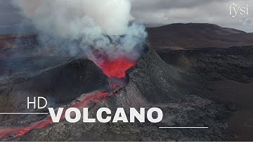 1 HOUR RELAXING VOLCANO & LAVA FLOW SOUNDS - HD | NATURAL SOUNDS | SLEEPING, SCREENSAVER, STUDYING