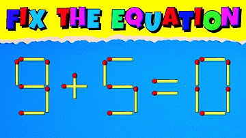 Fix the Equation by Moving ONE Stick!  Brain Teaser Challenge | IQ Test Challenge