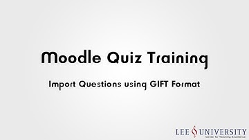 Moodle Quiz Training Video #07 - Importing Questions using the GIFT Format