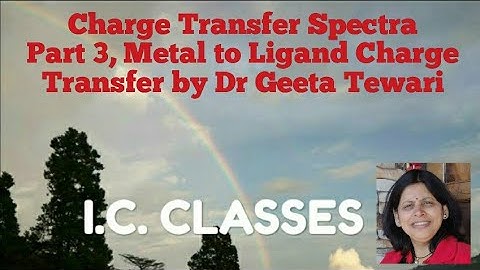 Charge Transfer Spectra, Part 3, Metal to Ligand Charge Transfer by Dr Geeta Tewari CSIR NET