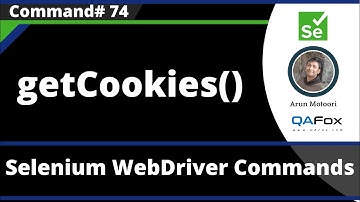 getCookies() Command - Selenium WebDriver