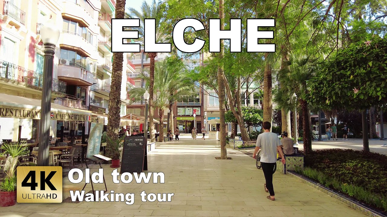 Elche Old Town (City Сenter), Spain - Walking tour 2023 [4k 60 fps]