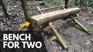 Building a Bushcraft Bench in the Jungle