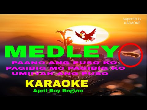 MEDLEY Paano Ang Puso ko By April Boy Regino KARAOKE Version (5-D Surround Sounds)