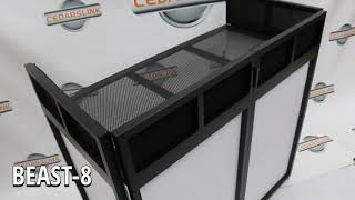 Cedarslink BEAST-8 Upper/Lower 4-Color Combo Mixing DJ Facade Event Booth w/46 Table Top Overview