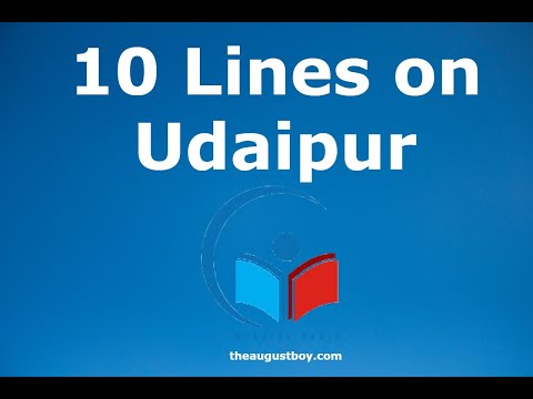 10 Lines on Udaipur in English | Essay on Udaipur | Facts About Udaipur | @myguidepedia6423