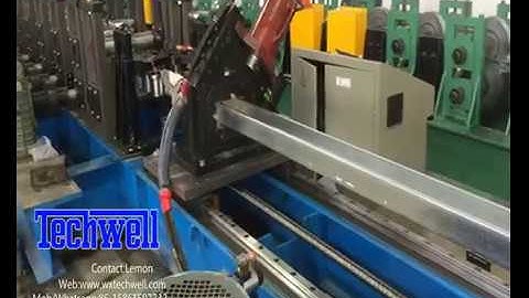 Solar Support Frame C Channel Roll Forming Machine With Flying Cutting