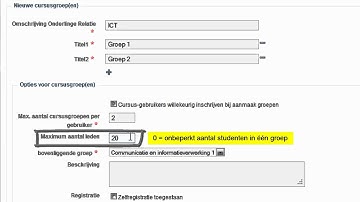 Chamilo 2.0 - cursusgroepen aanmaken