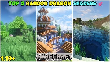 top 5 shaders for Minecraft pe render dragon (1.19+) 🔥|| render dragon shaders for Minecraft pe