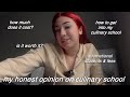 my experience at culinary school | what it’s like | honest opinion &amp; entry fees