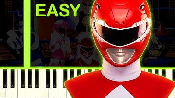 MIGHTY MORPHIN POWER RANGERS THEME - EASY Piano Tutorial
