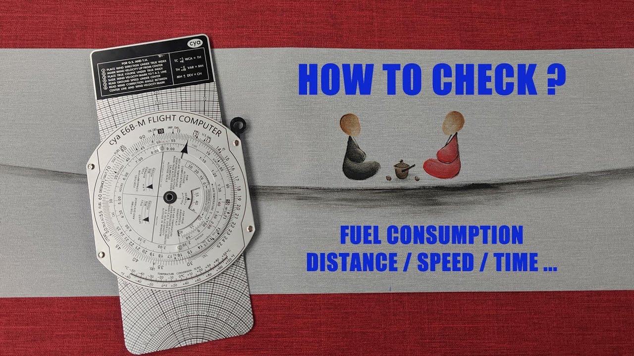 Learning skills How to check fuel consumption on E6B Flight Computer YouTube