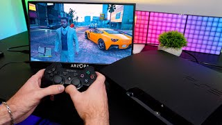 Portable PS3 Slim Gaming Setup | 15'6 Inch Monitor POV Gameplay | GTA 5, FIFA 19, Skyrim, Minecraft