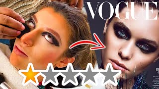 I WENT TO THE WORST REVIEWED MAKEUP ARTIST to make me a VOGUE cover