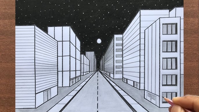 photo Perspective Pictures Drawing how to draw a city street in one point