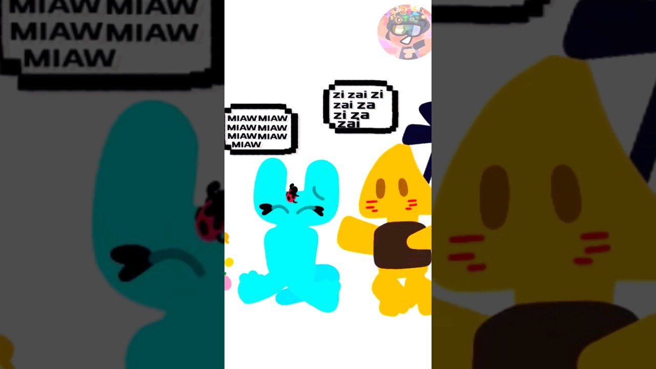 Zai Zai Meow Meme // Rainbow Friends Chapter 2 // Cyan and Yellow💙💛#