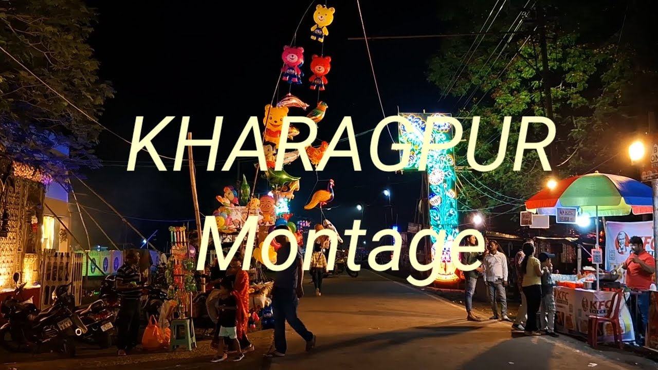 kHARAGPUR "  Montage." .Gole bazaar & Railway colony.