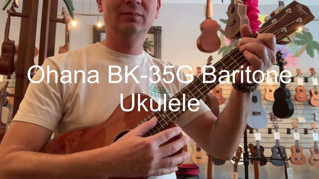 Ohana BK-35G Baritone Ukulele Demo/Review at Aloha City Ukes