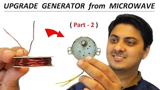 300 AMP DISCHARGE !!! Generator from 220V Microwave Synchronous Motor DIY
